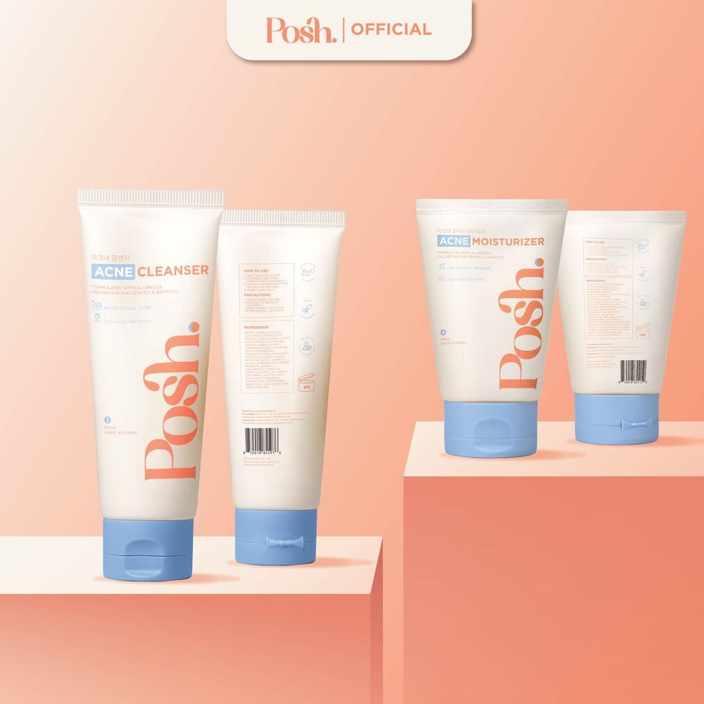 Posh Skincare Acne Set 2 - Facial Cleanser & Moisturizer
