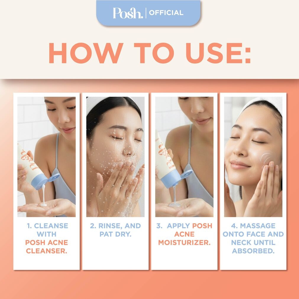 Posh Skincare Acne Set 2 - Facial Cleanser & Moisturizer