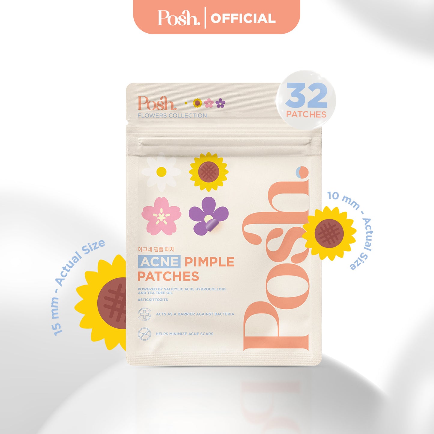 Flowers - 32 Pack Pimple Patch