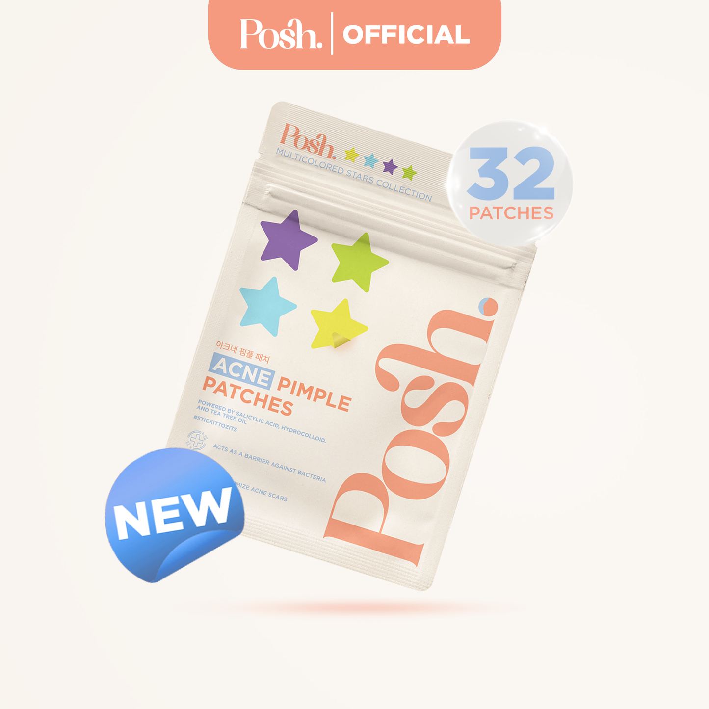 Multicolored Stars - 24 Pack Pimple Patch
