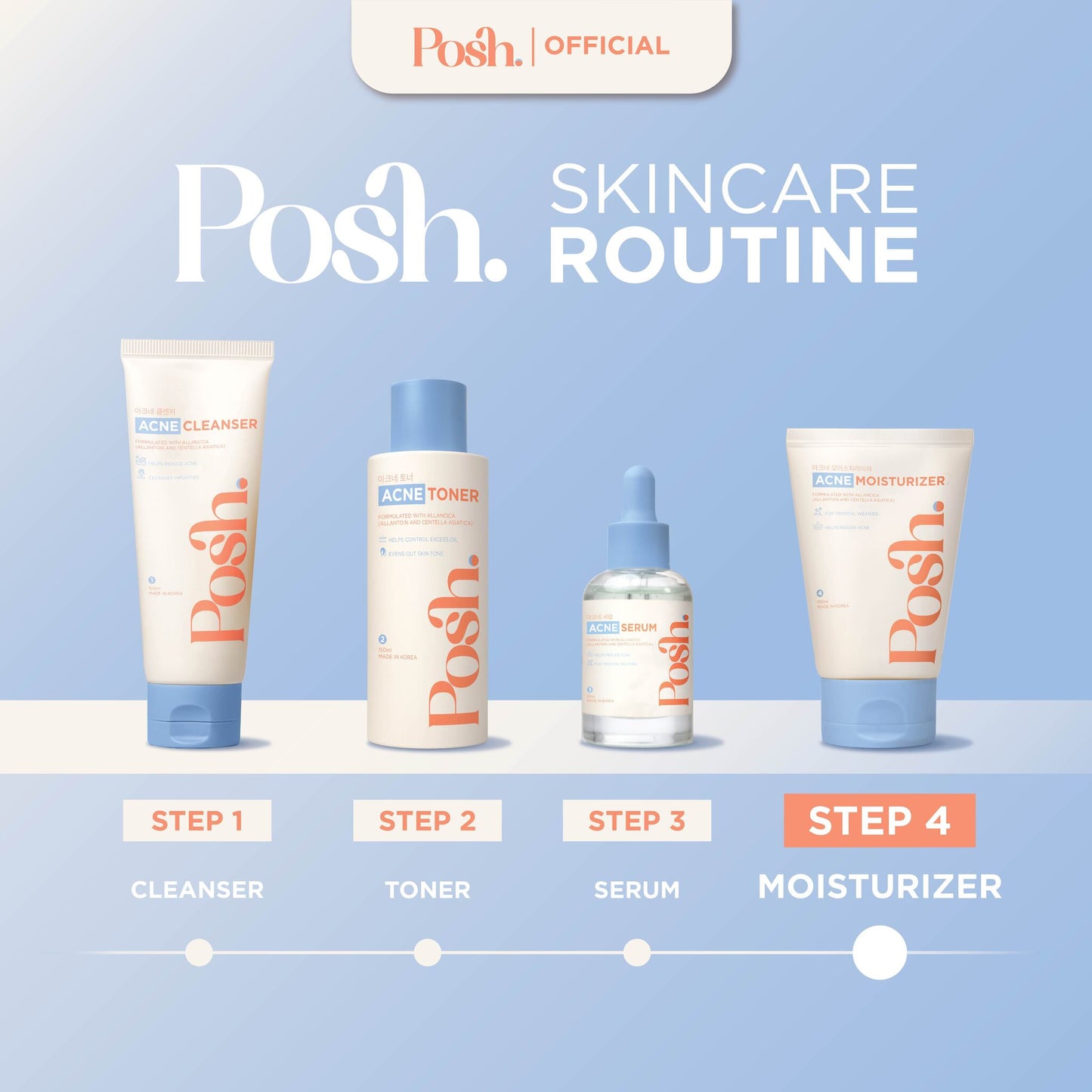 [BUNDLE] FLOWERS Pimple Patches + Posh Skin Acne Moisturizer 100ml