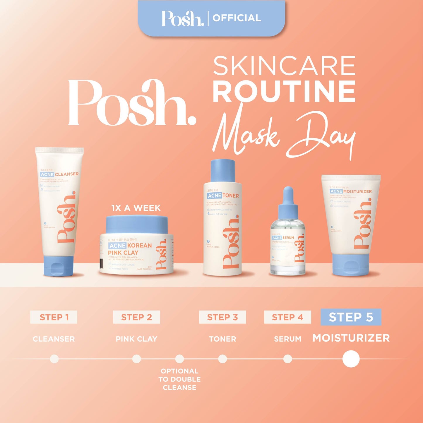 [BUNDLE] FLOWERS Pimple Patches + Posh Skin Acne Moisturizer 100ml