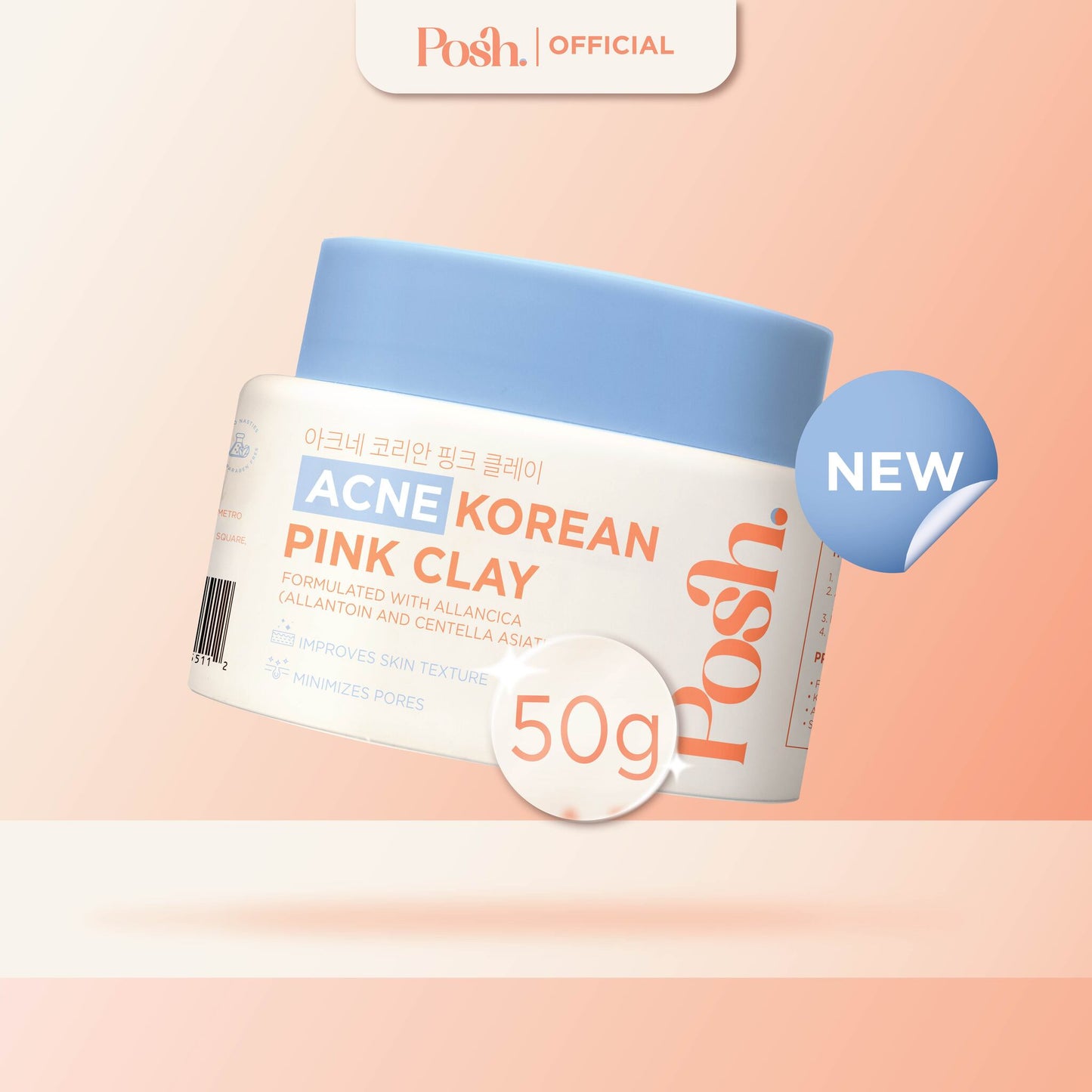 Posh Skin Acne Pink Clay Mask 50g