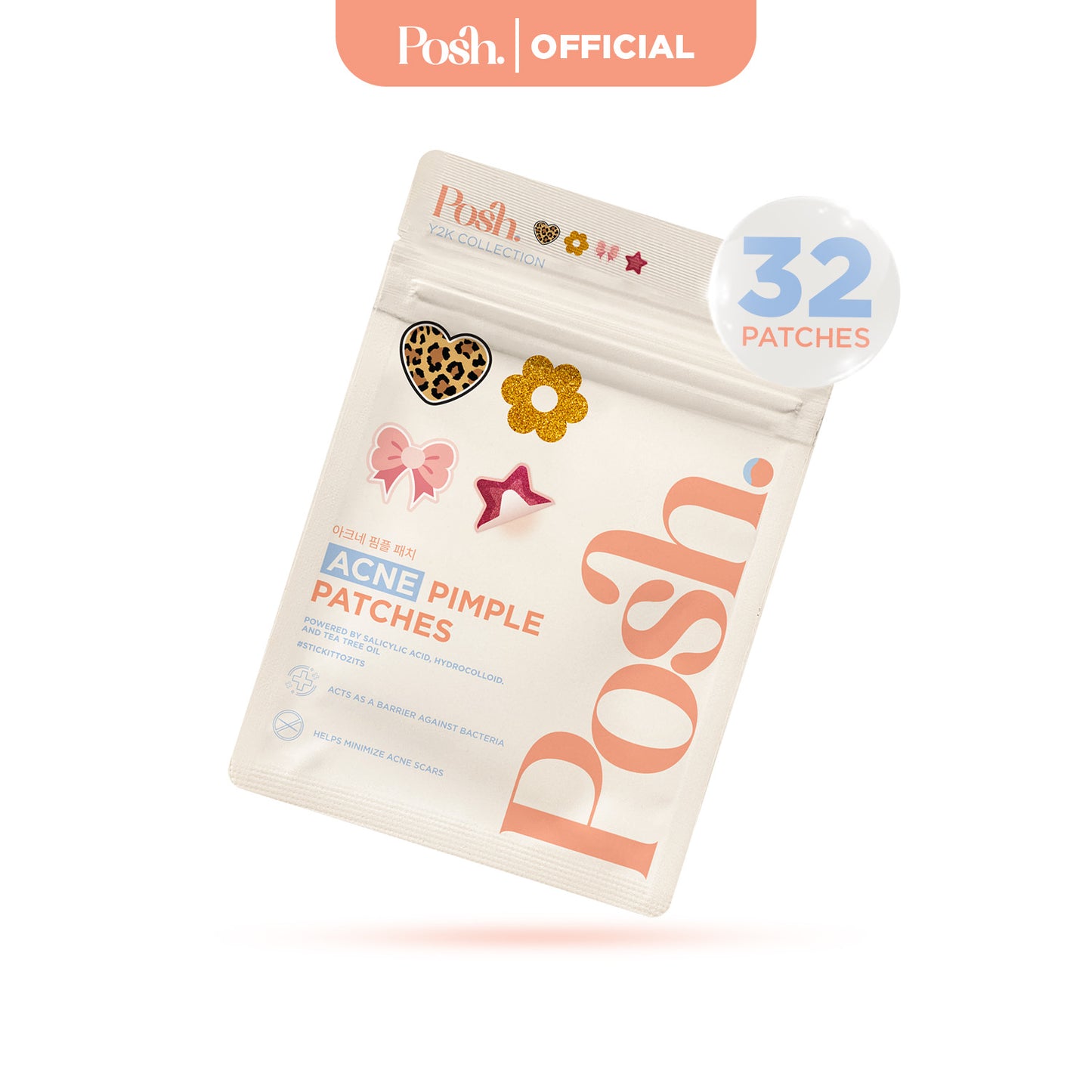 [LIMITED EDITION] Y2K Collection Pimple Patches 32pcs - Hydrocolloid Acne Pimple Patches Tea Tree Oi