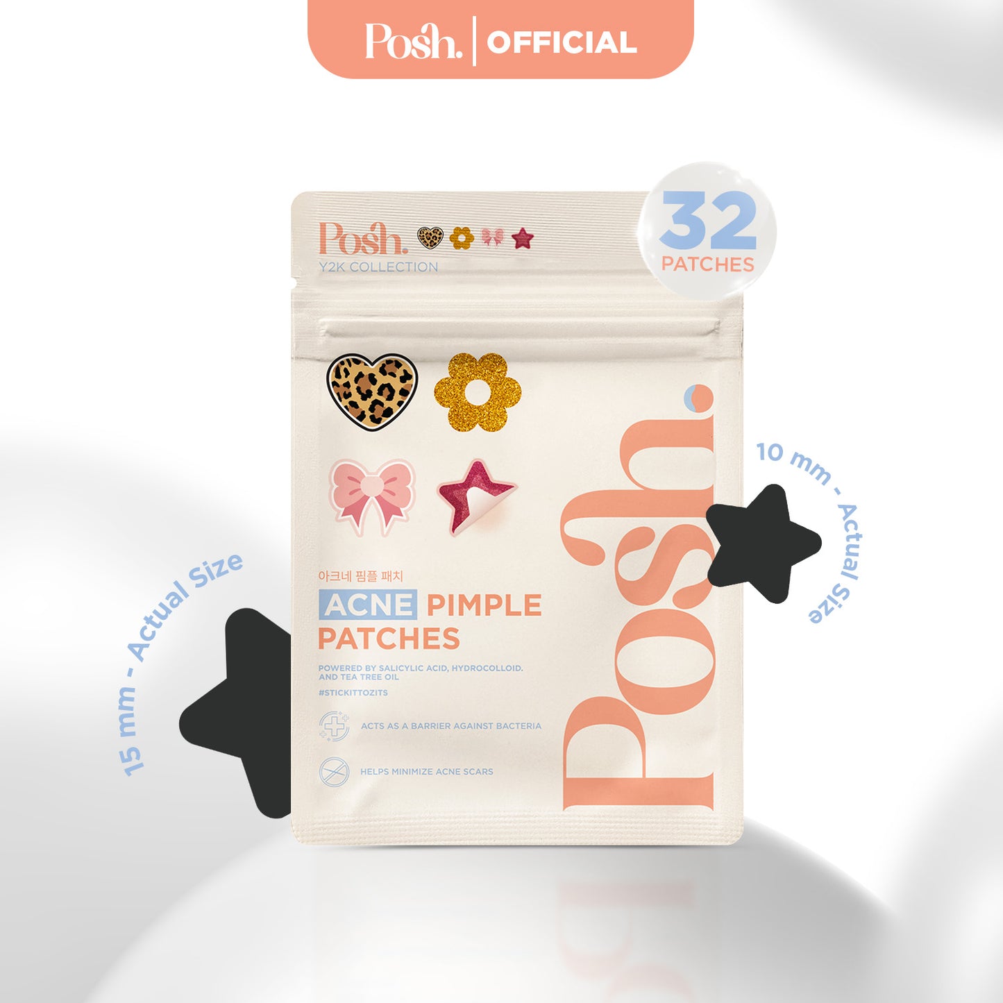 [LIMITED EDITION] Y2K Collection Pimple Patches 32pcs - Hydrocolloid Acne Pimple Patches Tea Tree Oi