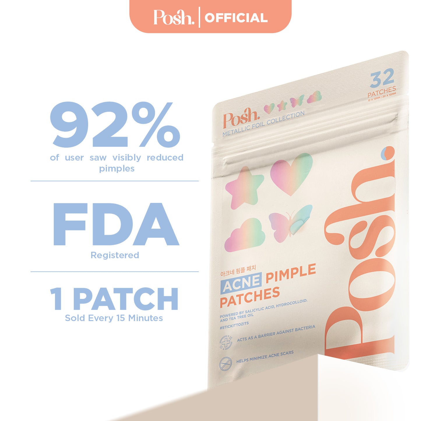 Metallic - 32 Pack Pimple Patch