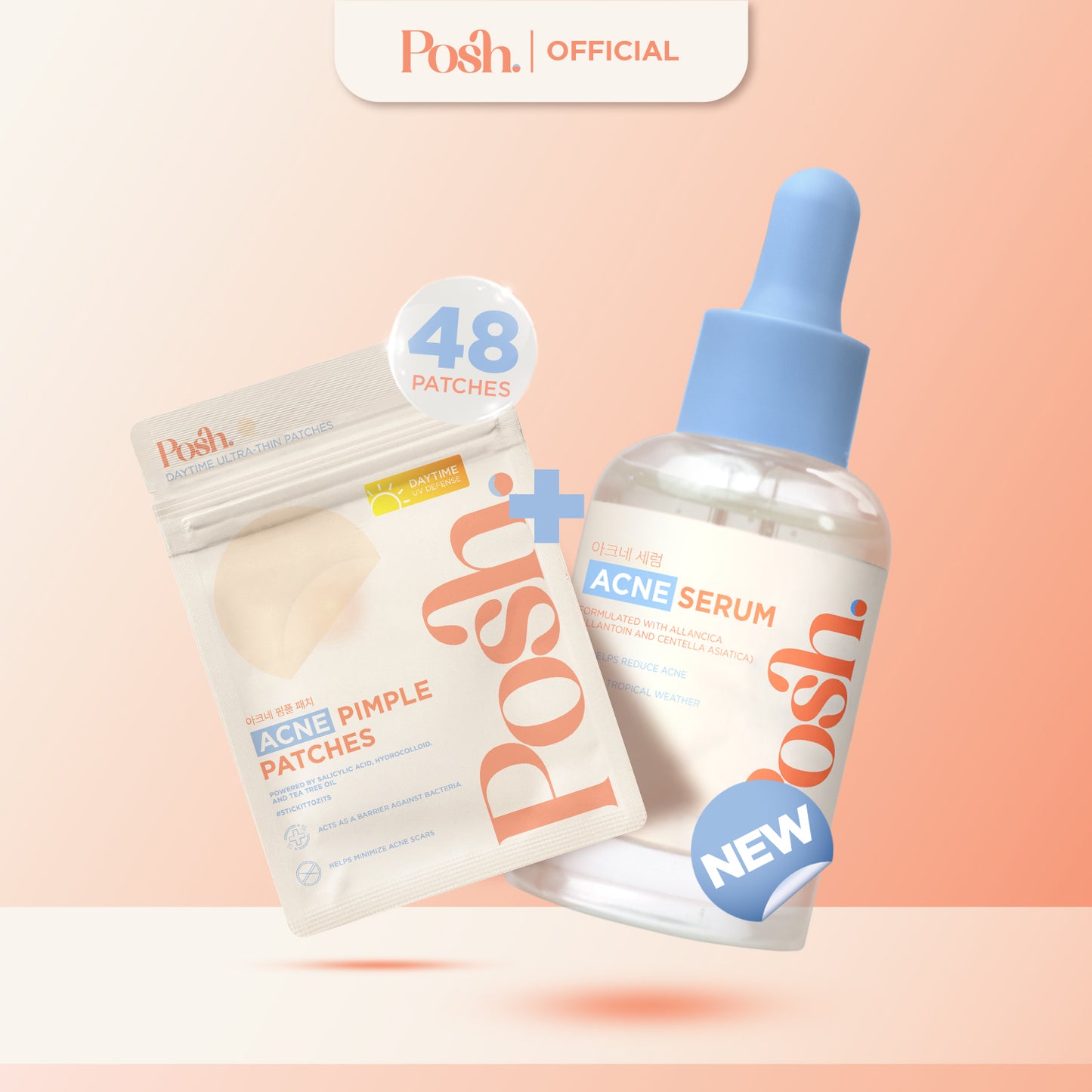 [BUNDLE] DAYTIME Pimple Patches + Posh Skin Acne Serum 30ml