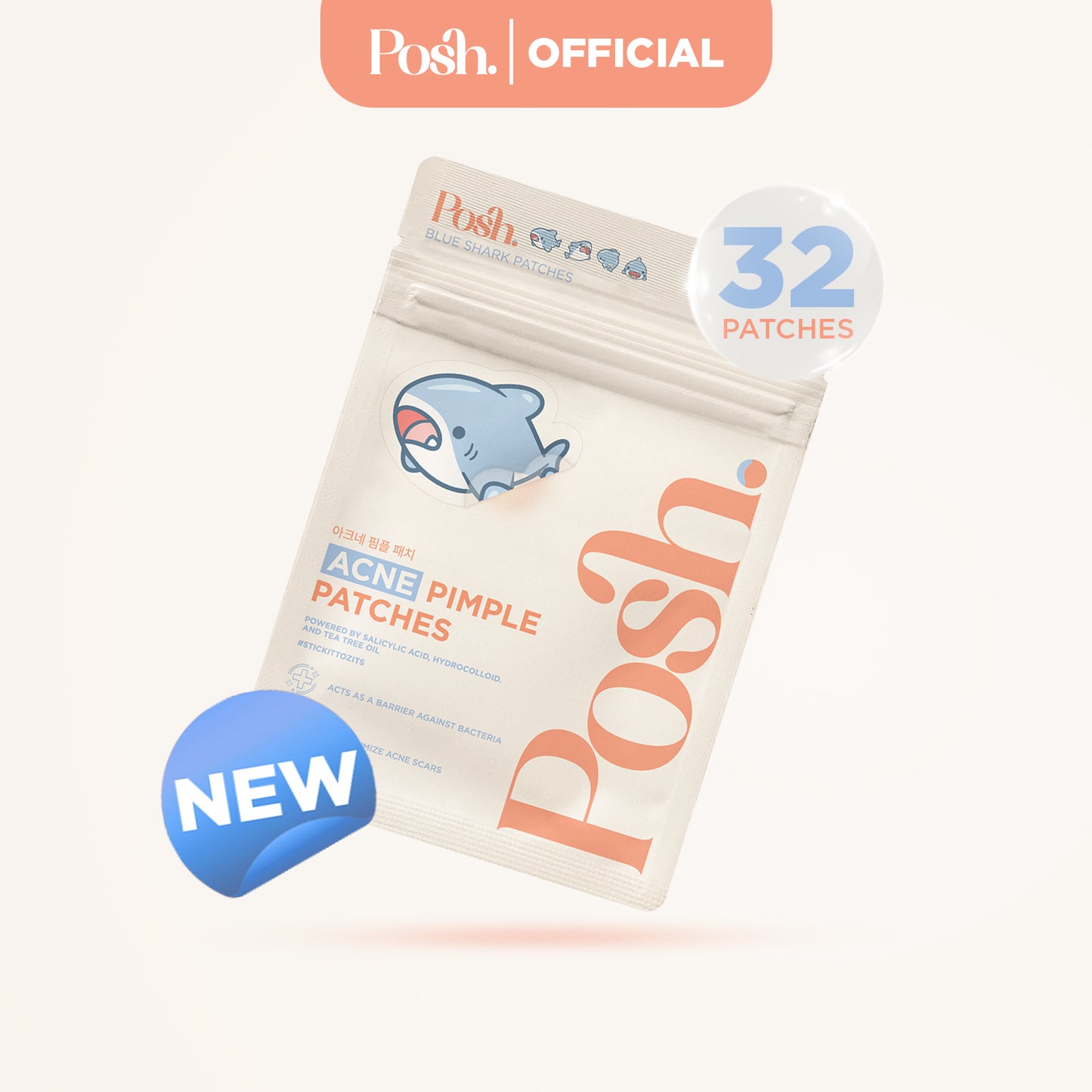 Shark - 32 Pack Pimple Patch