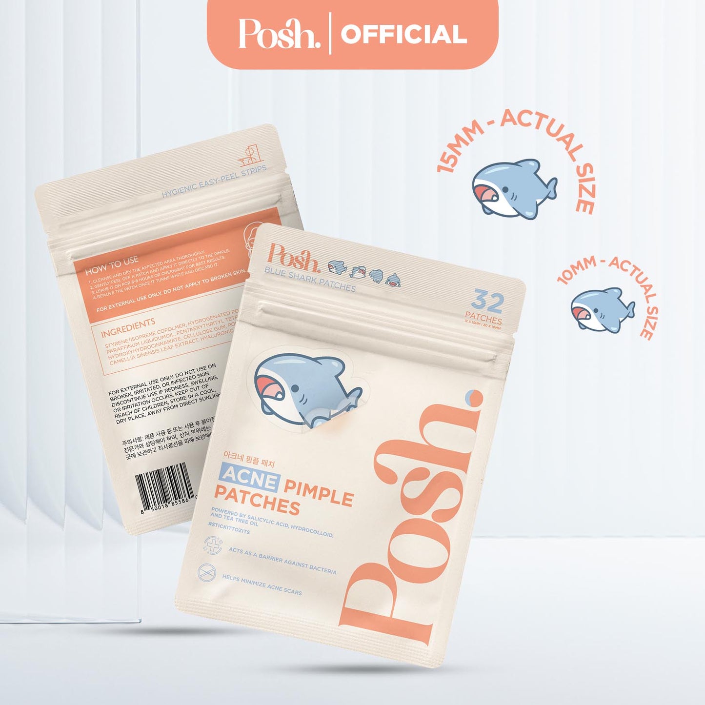 Shark - 32 Pack Pimple Patch